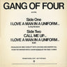 Used - Gang Of Four - I Love A Man In Uniform - 12" - Tone Deaf Records